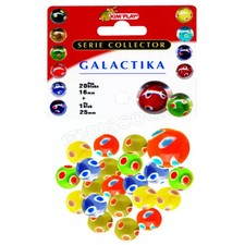 Billes - Galactika - Filet de 20 billes + 1 calot - Jeu de récréation - Enfant