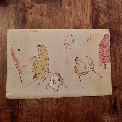 Dessin ancien portrait - ancien,