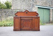 Meuble bois d'acajou ancien, meuble comptoir anglais ancien, serviteur anglais