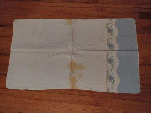 Vtg feedsack full uncut blue - full,