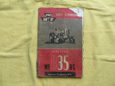 Tracteur MASSEY FERGUSON 835 DS - manuel d'instructions - 1959