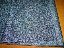 Ancien vintage tissu bleu gris