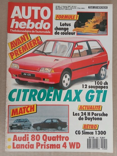 Auto hebdo 560 2 1987 - n°560, 11/2/1987