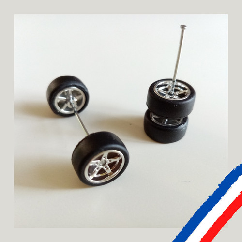 Jeu roues chrome - de,