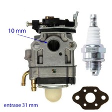 Carburateur 10mm + bougie + joint CG260 BC260 26CC  Débroussailleuse taille haie