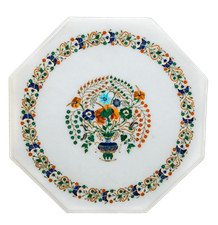 24 " Marbre Nappe Floral Lapis