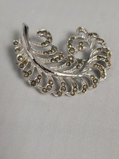 Zp -Broche Plume Art Déco