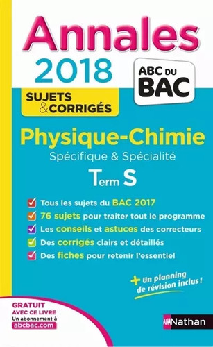 Annales bac physique chimie - bac, physique-chimie