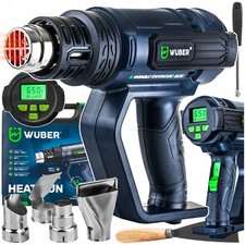 Décapeur thermique électrique RÉGLAGE LCD, PUISSANT 2200W + 5 BUSES + SPATULE