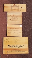 Lot de 4 estampes bois façades/dessus de caisse vin années 1987 à 2005
