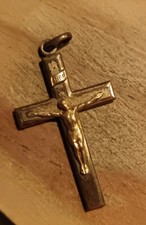 Médaille Religieuse Ancienne Crucifix Jésus Christ 