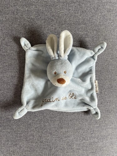 Doudou lapin bleu - doudou,