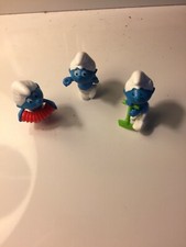 rare kinder ancien: lot de 3 Schtroumpf 1997