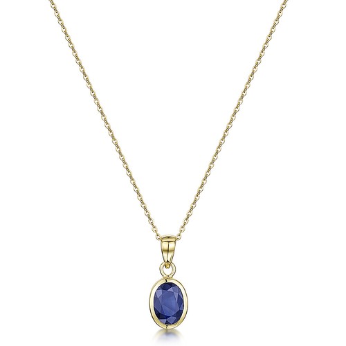 Parure saphir bleu jaune - bleu, or