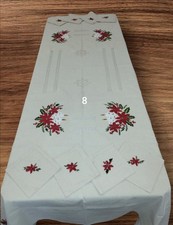 Nappe Soga Brodée mains Artisanat Madagascar Motifs Fleurs Noël SoaBoutik