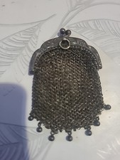 Ancien Porte Monnaie d'Aumonière En Cote De Maille   - Art Nouveau