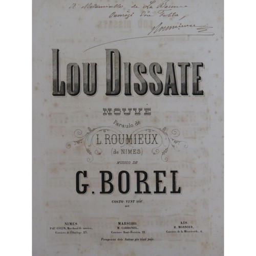 Borel lou dissate - borel, g.