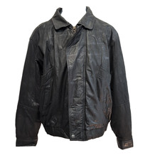 Blouson cuir bomber - cuir, xl