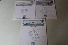 lot de 3 MENUS diffèrent  CIE NAVIGATION PAQUET AZEMMOUR KOUTOUBIA LYAUTEY