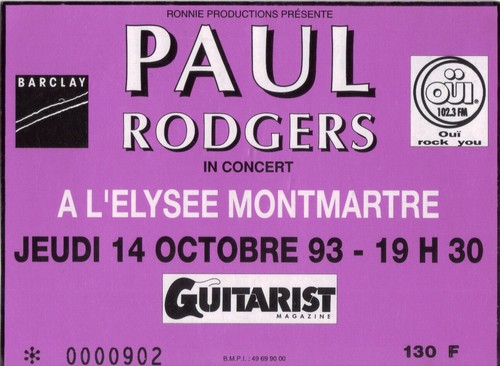 Ticket billet place concert - ticket,