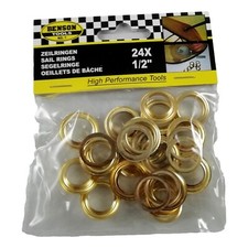 24 Oeillets de Bâche Anneaux en Métal 1/2" 1,27cm Fixation Clips Toile Tente