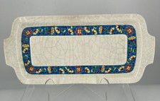 Ancien Plat À Cake, Émaux De Longwy, Craquelée Bon État