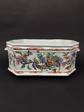 Desvres, ancienne jardinière en faïence à décor de corne d'abondance