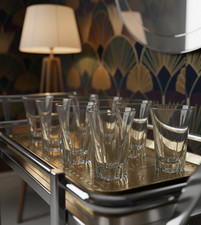 Superbe Ensemble de 8 Verres à Liqueur Art Déco – Authentiques d'époque