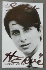 TRES BELLE PHOTO CARTE "VINTAGE 1960" DEDICACEE DU CHANTEUR HERVE VILARD 