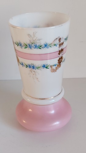 Vase ancien opaline blanc - ancien, en
