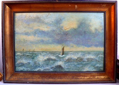 Huile sur bois - huile,