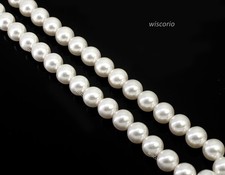 Perle de mer du Sud naturelle 8,00 MM ronde "Papouasie-Nouvelle-Guinée" brin ...