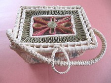 Panier paille tressée raphia