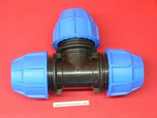 Raccord manchon té plastique égal tube tuyau PE 25mm