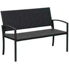 Outsunny banc 122x60x87cm Noir