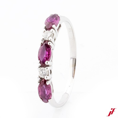 Bague 14k rose - 14k, rubis