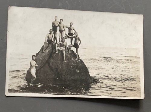 Carte photo ancienne hommes - photo,