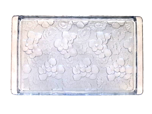 Plateau verre moulé bleu - plateau, en