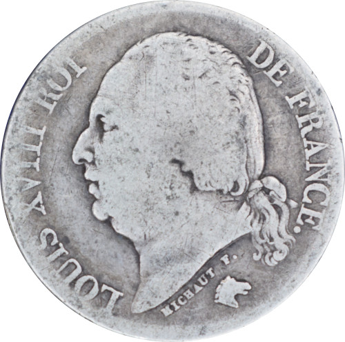 Francs louis xviii 1824 b - 2,