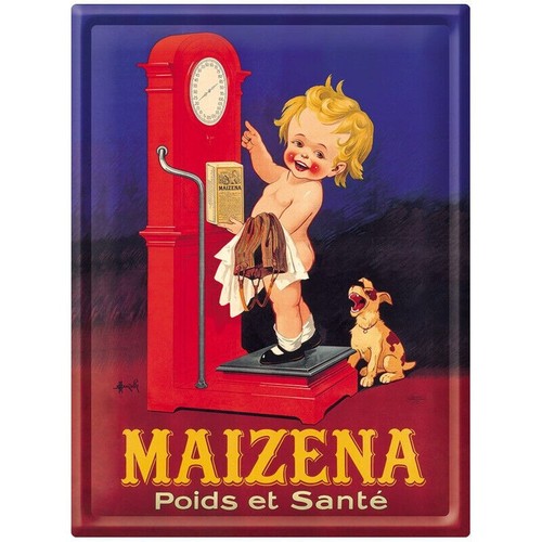 Grande plaque métal vintage