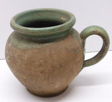 -POT TERRE CUITE VERNISSEE VERTE LA CHAPELLE DES POTS XVIII/XIXe POT à MIEL   D