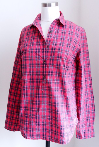 Crew red tartan popover xs - red, 2