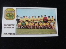 Vignette panini collection "Football 1977" n°185 Equipe Nantes