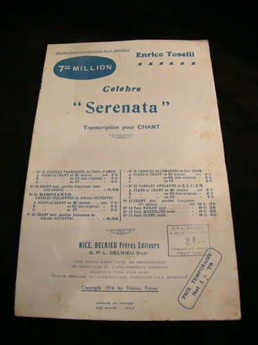 Partition serenata enrico - serenata,