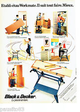 PUBLICITE ADVERTISING 056  1982  etabli-étau Workmate  Black & Decker