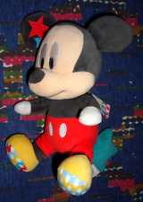 BB3/ DOUDOU PELUCHE MUSICAL DISNEY MICKEY BLEU ROUGE JAUNE ETOILE  QUASI NEUF