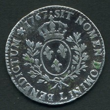 (966) ECU ARGENT LOUIS XV au BANDEAU 1767 L