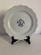 1 Assiette Plate Monogramme Bleu Wagon Lits Art Deco GDA (ref3)