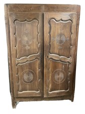 Armoire Ancienne XVIII-XIXeme Bois Massif Louis XV Meuble Placard Penderie