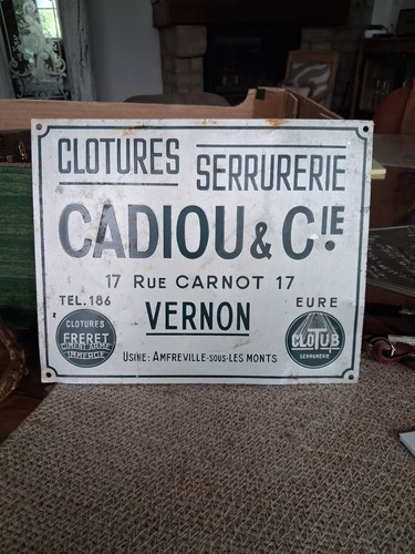 Plaque publicitaire ancienne - plaque,